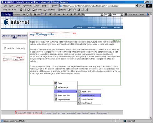 Inigo editor screenshot