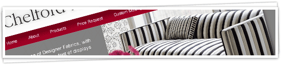Chelford Fabrics website screenshot